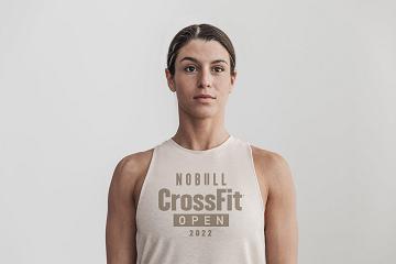 Beige Nobull WoCrossfit Open® 2022 High-Neck Tank Women's Tanks | CA S2248G